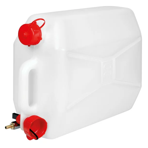 Jerry can, polyethilene, with metal tap - 20 L - Horizontal