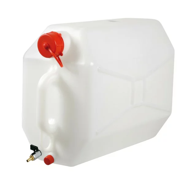 Jerry can, polyethilene, with metal tap - 25 L - Horizontal