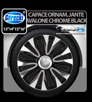 Capace roti auto Avalone chrome black 4buc - 15'' thumb