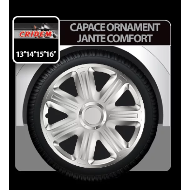 Wheel covers Comfort 4pcs - Silver - 13&#039;&#039;