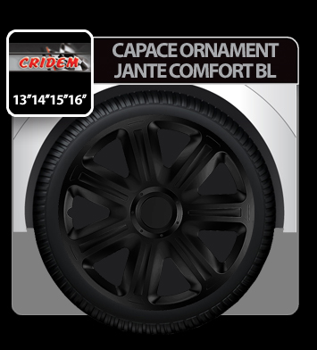 Wheel covers Comfort BL 4pcs - Black - 13'' thumb