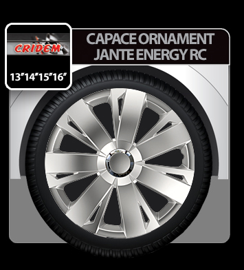 Wheel covers Energy RC 4pcs - Silver - 14'' thumb