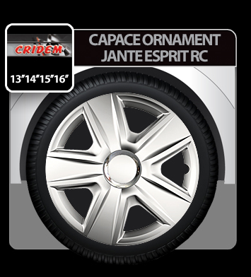Capace roti auto Esprit RC 4buc - Argintiu - 16'' - Resigilat thumb