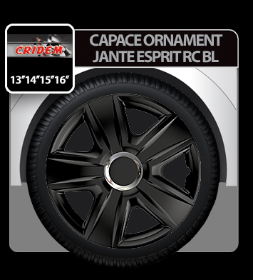 Wheel covers Esprit RC BL 4pcs - Black - 14'' - Resealed thumb