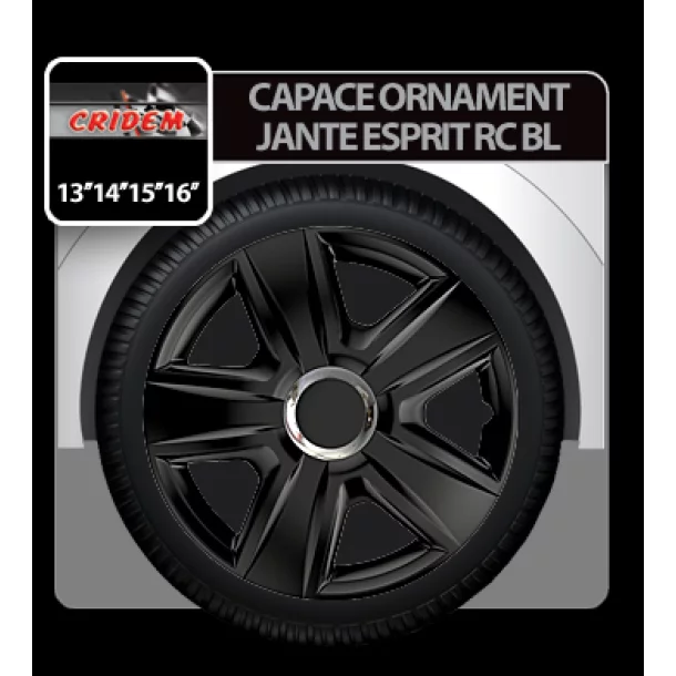 Capace roti auto Esprit RC BL 4buc - Negru - 14'' - Resigilat