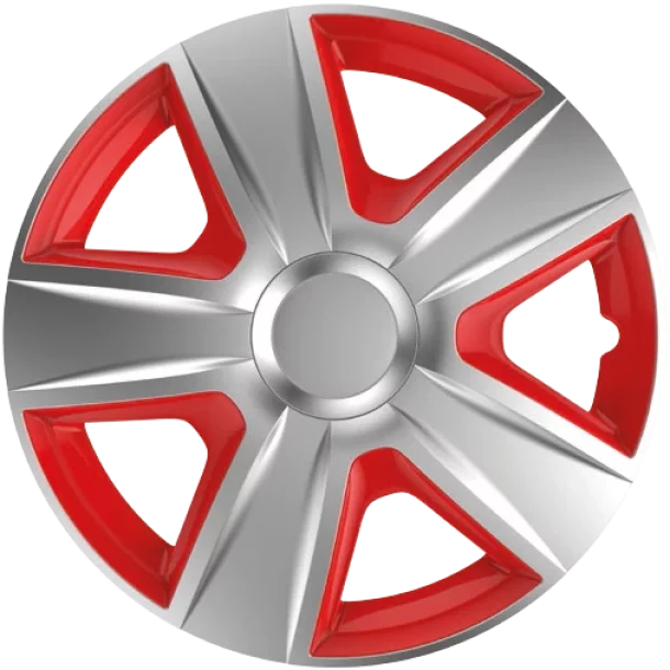 Wheel covers Esprit SR 4pcs - Silver/Red - 14&#039;&#039;