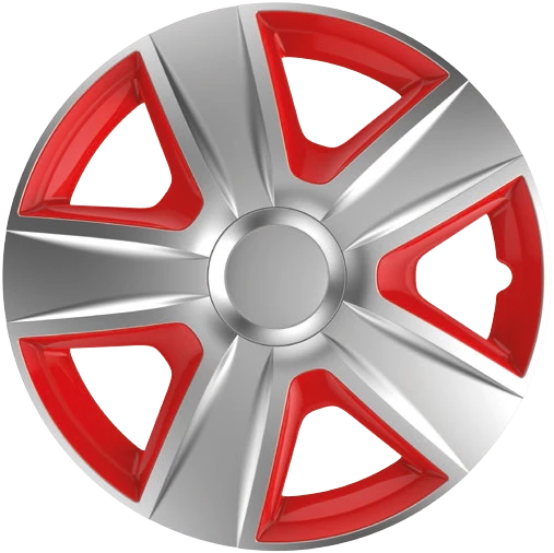 Wheel covers Esprit SR 4pcs - Silver/Red - 15'' thumb