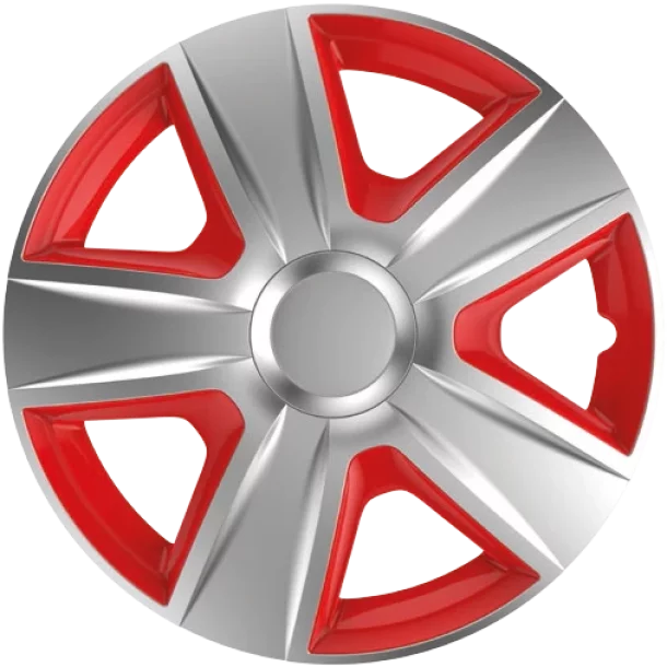 Capace roti auto Esprit SR 4buc - Argintiu/Rosu - 15&#039;&#039;