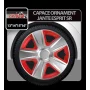 Wheel covers Esprit SR 4pcs - Silver/Red - 15&#039;&#039;