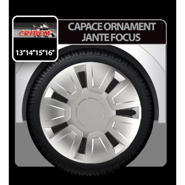 Wheel covers Focus 4pcs - Silver - 13&#039;&#039;