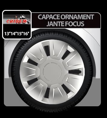 Capace roti auto Focus 4buc - Argintiu - 14'' thumb