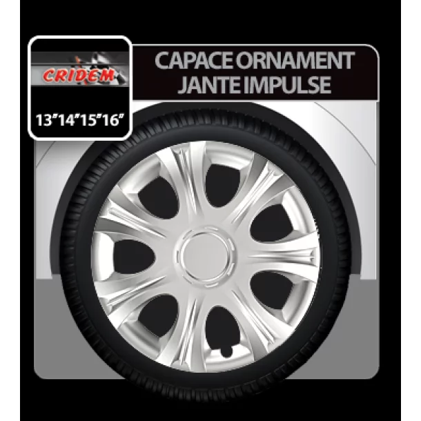 Wheel covers Impulse 4pcs - Silver - 14&#039;&#039;