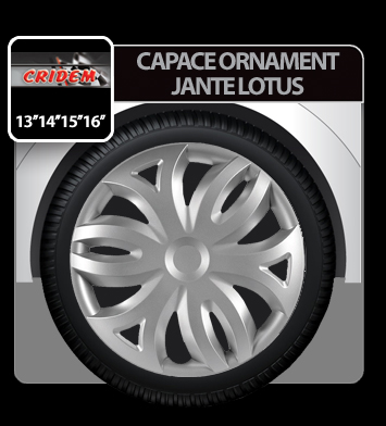 Wheel covers Lotus 4pcs - Silver - 13'' thumb