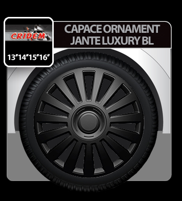 Wheel covers Luxury BL 4pcs - Black - 13'' thumb