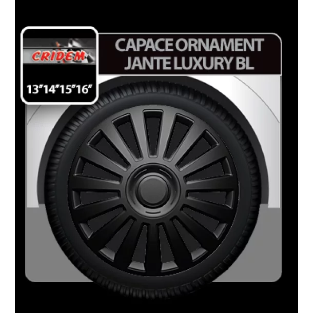 Capace roti auto Luxury BL 4buc - Negru - 15''-Resigilat,