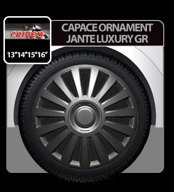 Wheel covers Luxury GR 4pcs - Graphite - 15'' thumb