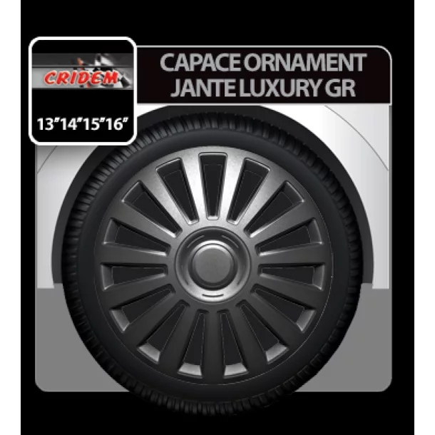 Capace roti auto Luxury GR 4buc - Grafit - 15&#039;&#039;