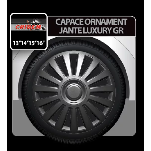 Capace roti auto Luxury GR 4buc - Grafit - 16&#039;&#039;
