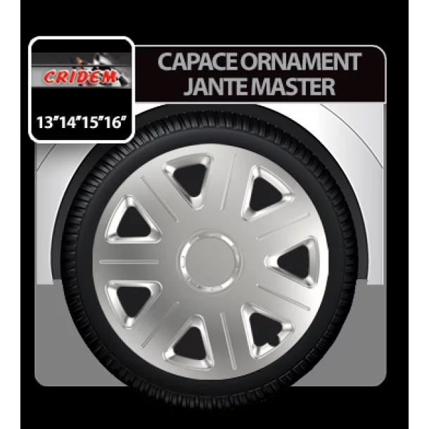 Capace roti auto Master 4buc - Argintiu - 13&#039;&#039;