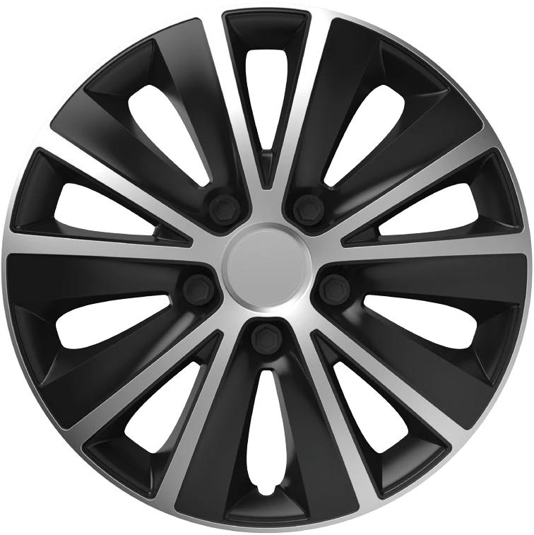 Wheel covers Rapide SB 4pcs - Silver/Black - 14'' - Resealed thumb