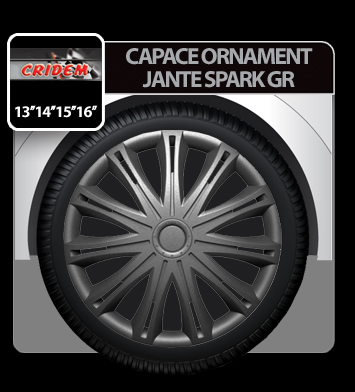 Wheel covers Spark GR 4pcs - Graphite - 14'' thumb
