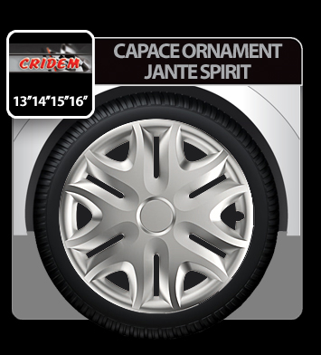 Wheel covers Spirit 4pcs - Silver - 13'' thumb