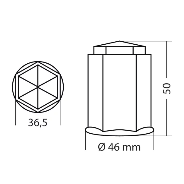 ABS teherautó anya sapka 10 db-os szett - 32mm - Króm