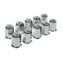 ABS truck nut-covers, 10 pcs set - 32mm - Chrome