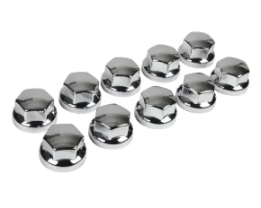 ABS universal truck nut-covers, 10 pcs set - Ø 32/33 mm - Chrome