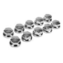 ABS universal truck nut-covers, 10 pcs set - Ø 32/33 mm - Chrome