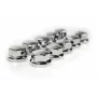 ABS universal truck nut-covers, 10 pcs set - Ø 32/33 mm - Chrome