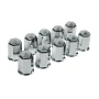 ABS truck nut-covers, 10 pcs set - Ø 33 mm - Chrome