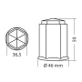 Capacele ABS prezoane camion 10buc - Ø 33mm - Crom