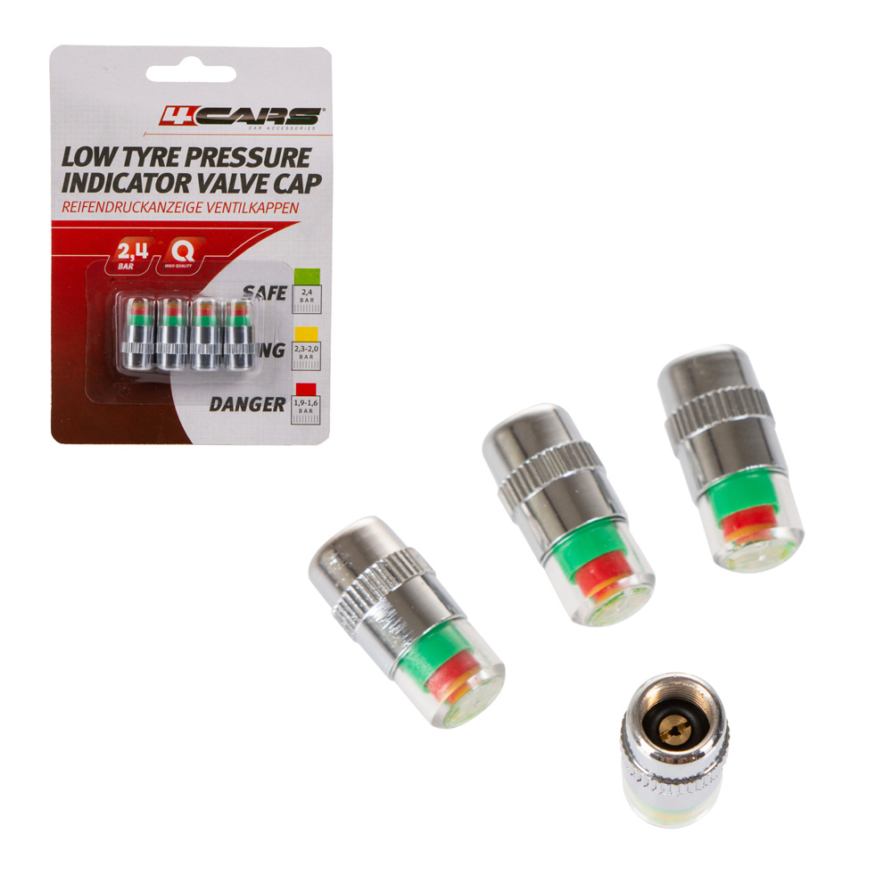 Capacele valve cu indicator presiune color 2.4 Bar 4buc 4Cars thumb