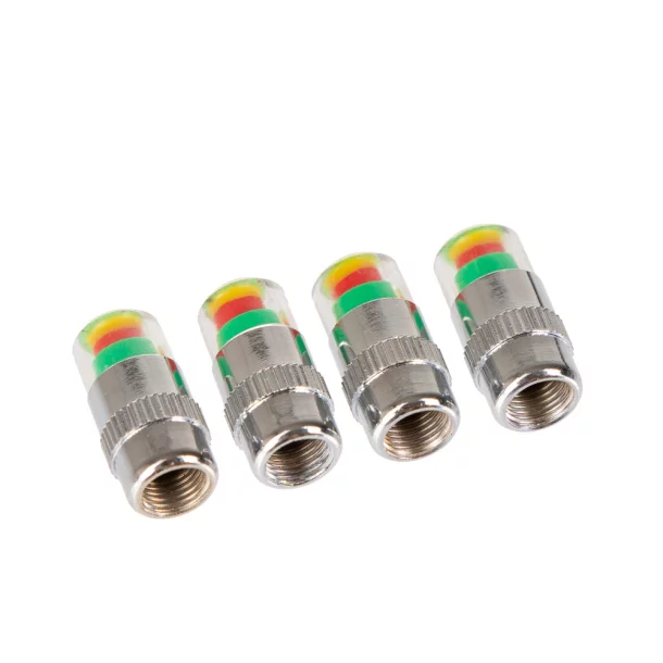 Valve covers with color pressure indicator 2.4 Bar 4pcs 4Cars
