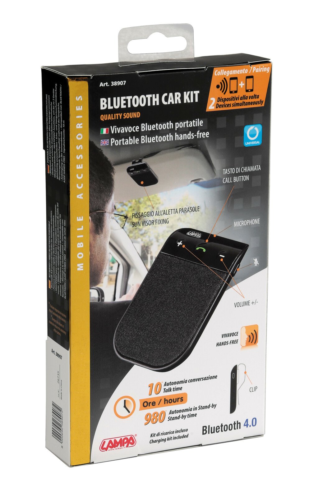 Bluetooth car kit, portable Bluetooth speaker phone kit thumb