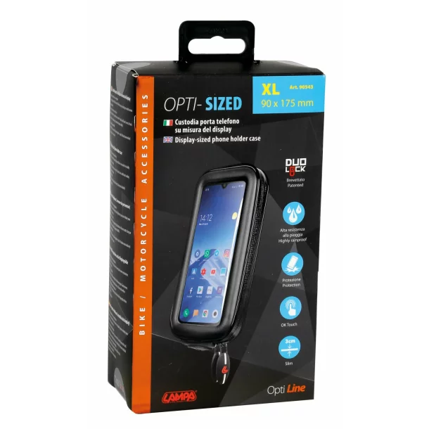 Carcasa universala Opti Sized pentru suporti telefon mobil Opti Line - XL - 90x175mm-Resigilat,