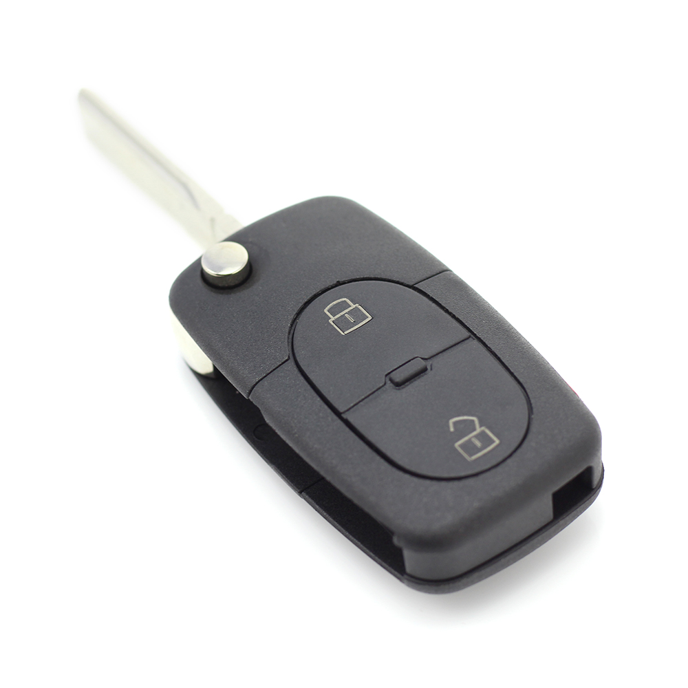 CARGUARD - Audi - carcasă cheie tip briceag, 2+1 butoane, cu buton panică și baterie CR 2032 thumb