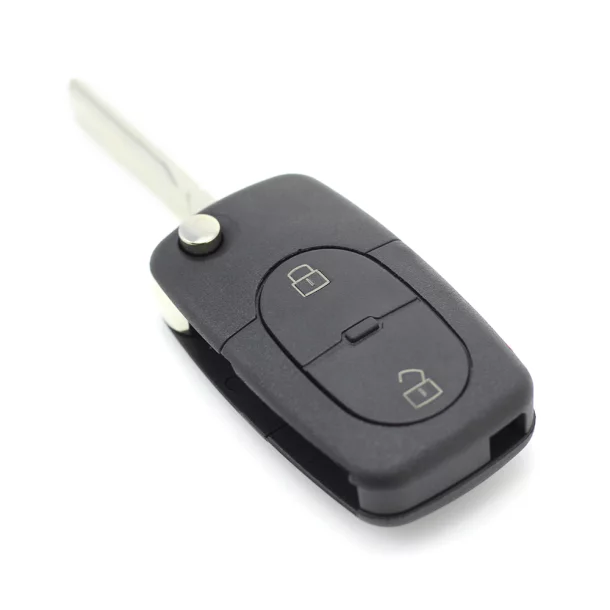 CARGUARD - Audi - carcasă cheie tip briceag, 2+1 butoane, cu buton panică și baterie CR 2032