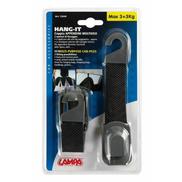 Hang-It, multi-purpose car-pegs