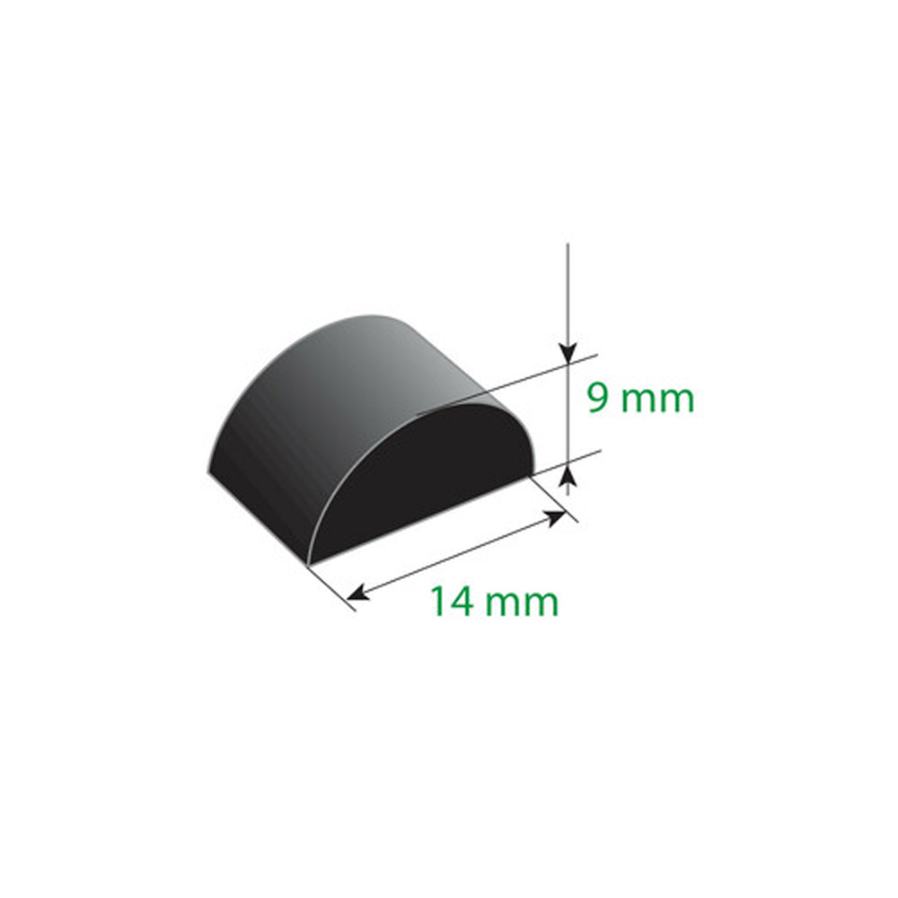Adhesive rubberized multipurpose strip - 310cm - 14x9mm thumb