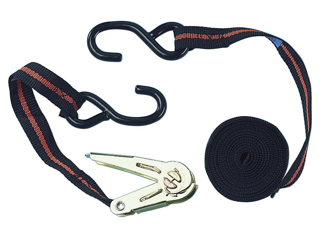 Ratchet tie down strap with hooks 1pcs - 5m thumb