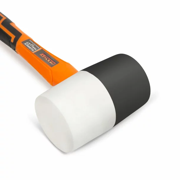 Rubber mallet with fiberglass handle - 680 g