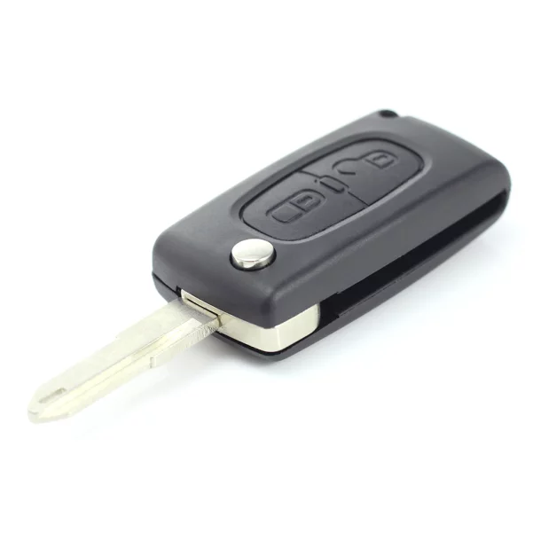 Citroen / Peugeot 206 - Carcasa tip cheie briceag cu 2 butoane si suport baterie