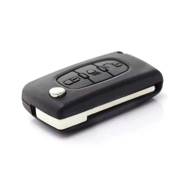 Citroen / Peugeot 307 - Carcasa tip cheie briceag cu 3 butoane, lama VA2-SH3, fara suport baterie