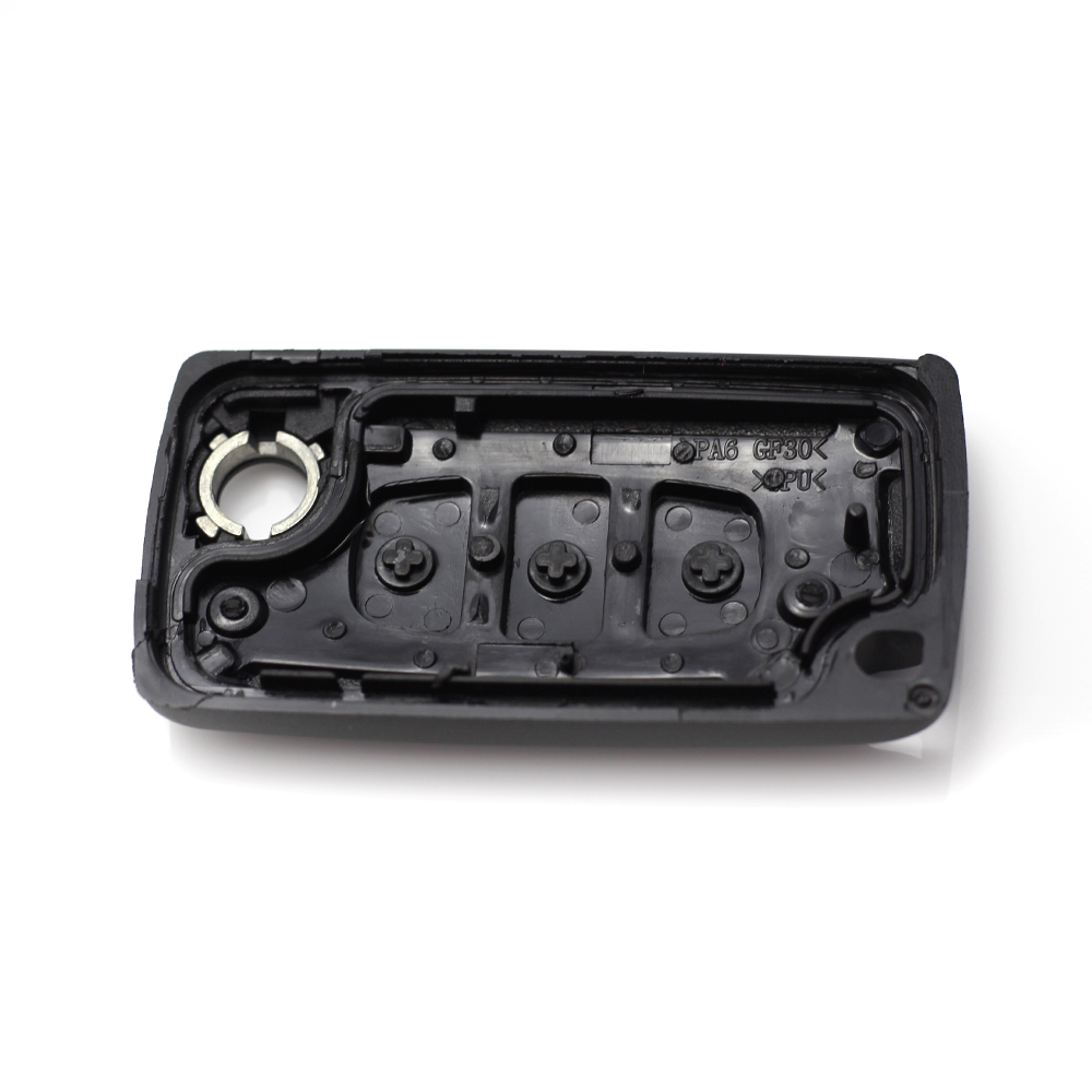 Citroen / Peugeot 307 - Carcasa tip cheie briceag cu 3 butoane, lama VA2-SH3, fara suport baterie, buton portbagaj thumb