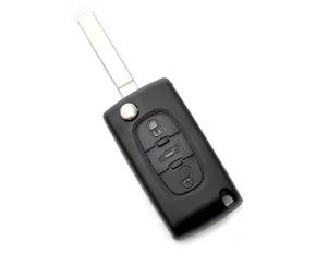 Citroen / Peugeot 307 - Carcasa tip cheie briceag cu 3 butoane, lama VA2-SH3, fara suport baterie, buton portbagaj