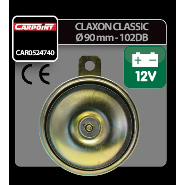 Claxon Classic 102 dB Ø 90mm, 12V - Carpoint