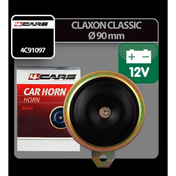Claxon Classic Ø 90mm, 12V - 4Cars