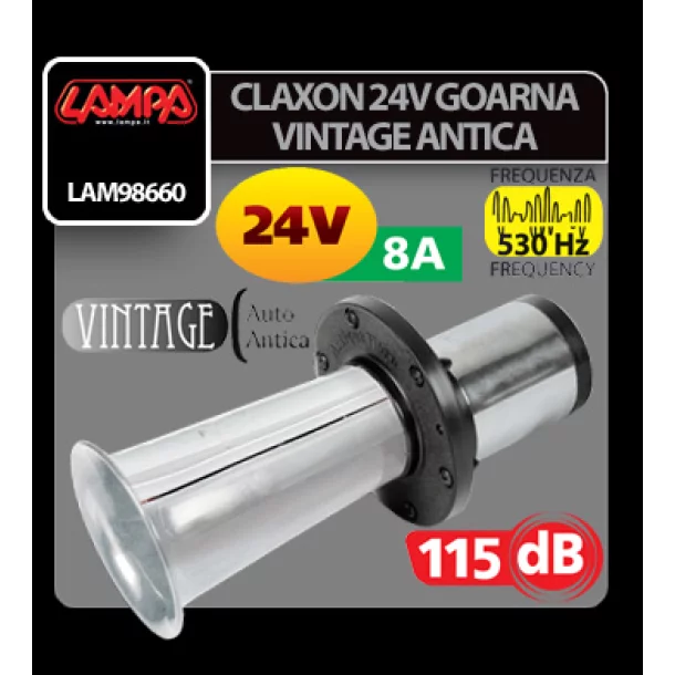 Claxon goarna Vintage 24V, 8A